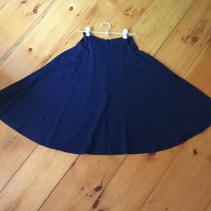 Agnes and Dora Navy Midi skirt